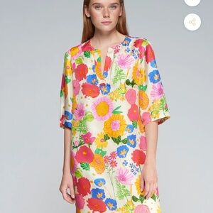 Vilagallo Floral Midi Dress - Multicolor